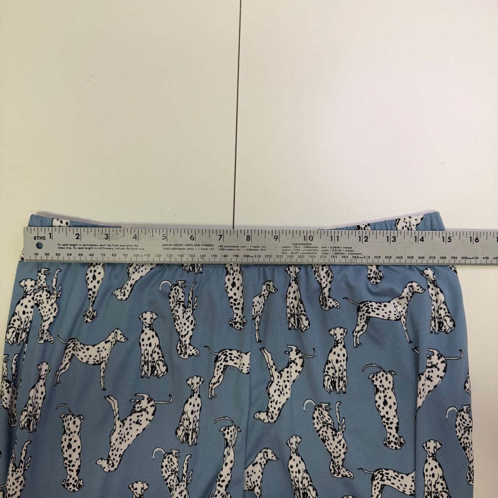 Joyspun Blue Dalmatian Dog Print Pajama Set Dreamy Soft S 4-6 Womens Top Pants - Picture 6 of 7